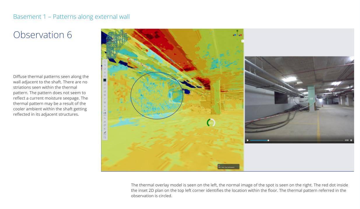 Thermal imaging report showing insulation defects and air leakages