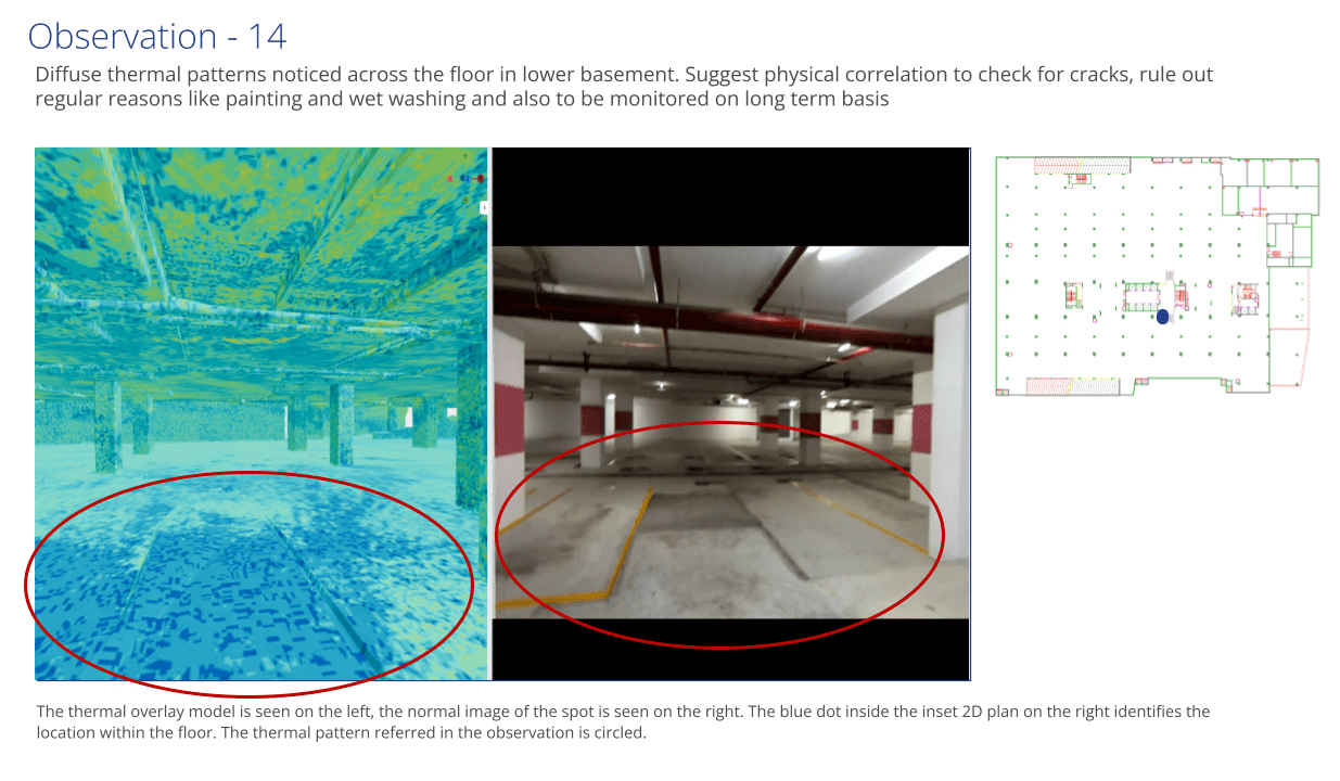 Advanced thermal profiling showing building envelope performance